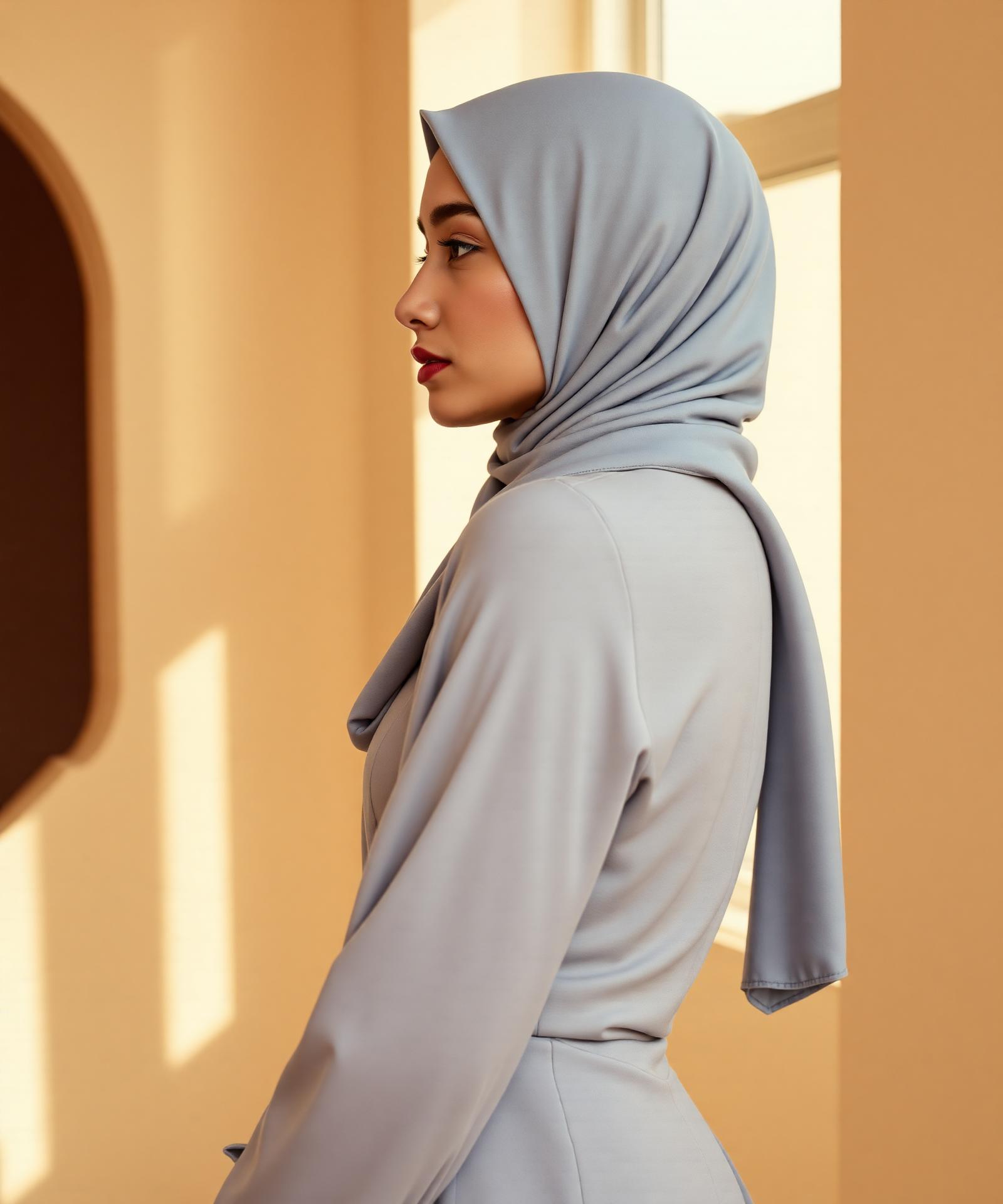Elegant woman in premium hijab